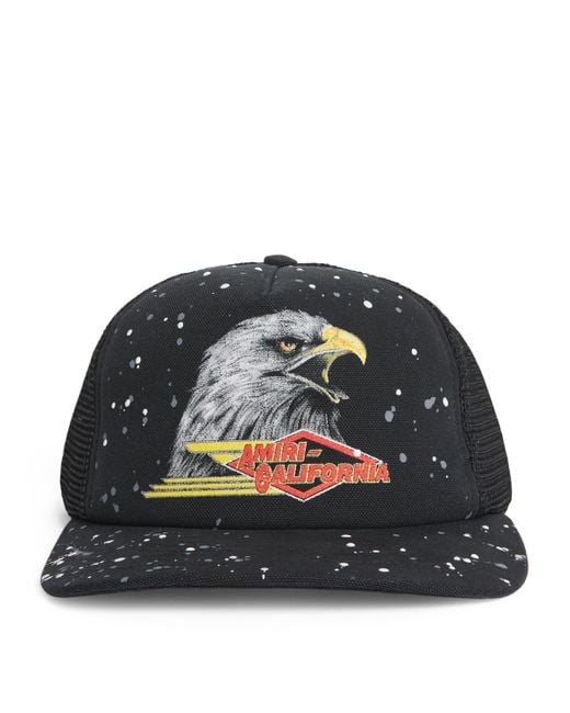 Amiri Black Vintage Trucker Hat for men