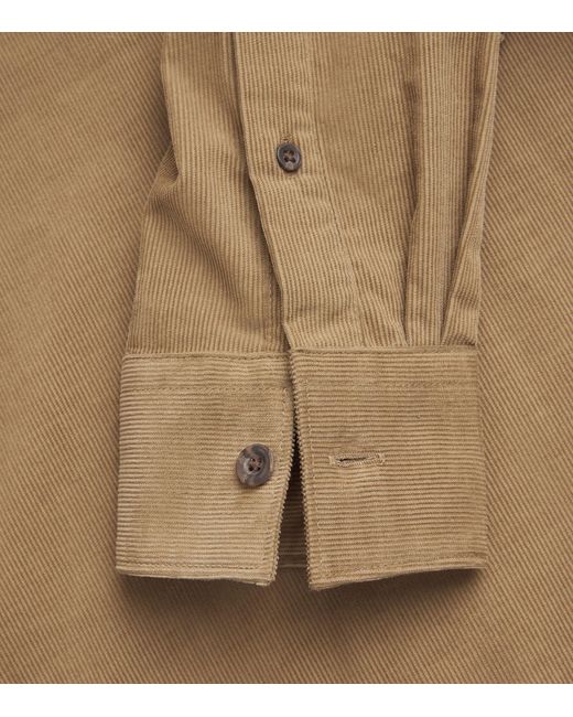 Vince Brown Cotton Corduroy Shirt for men