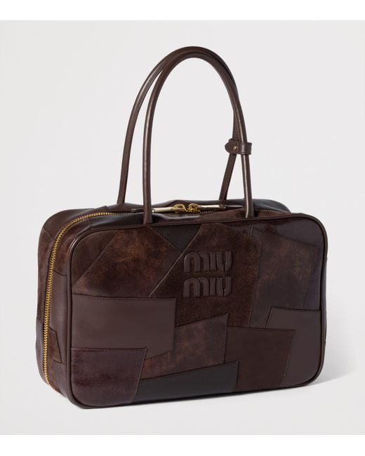 Miu Miu Brown Leather Beau Top-Handle Bag