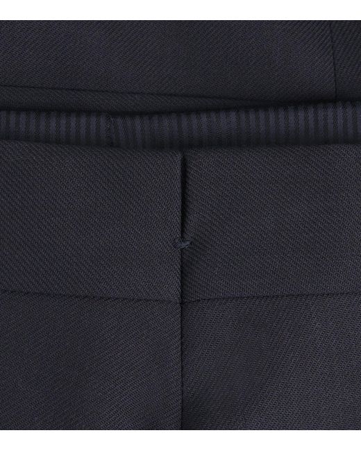 Tom Ford Blue Wool-Mohair Tailored Trousers for men