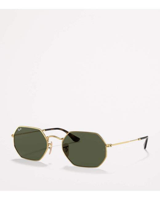 Ray-Ban Green Rb3556N Octagonal Classic Sunglasses