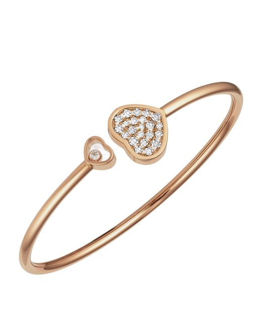 Chopard Metallic And Diamond Happy Hearts Bangle