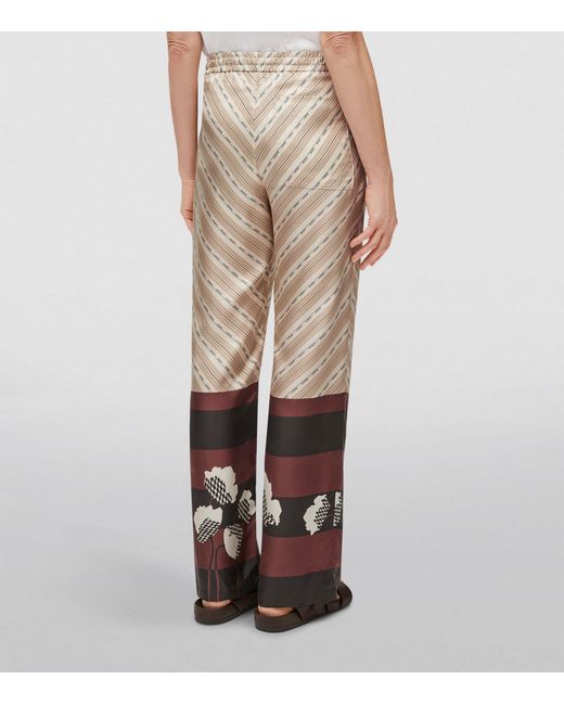 Loewe Natural X Paula's Ibiza Silk Patterned Pyjama Trousers
