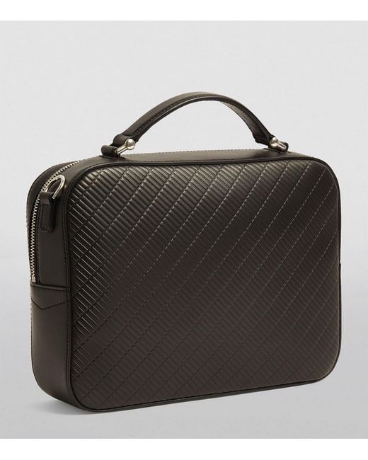 Dunhill Black Calfskin Rollagas Top-handle Bag for men