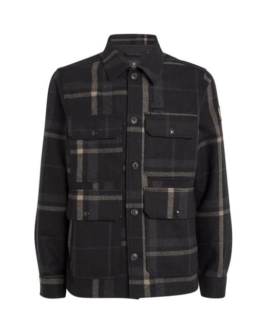 Belstaff Black Wool-Blend Forge Jacket for men