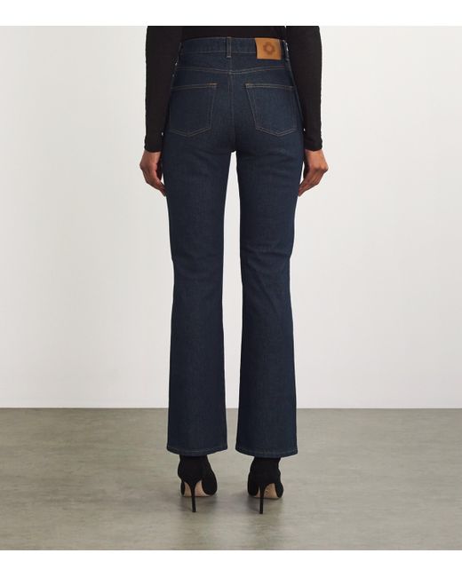 Maje Blue Patch-Pockets Straight-Leg Jeans