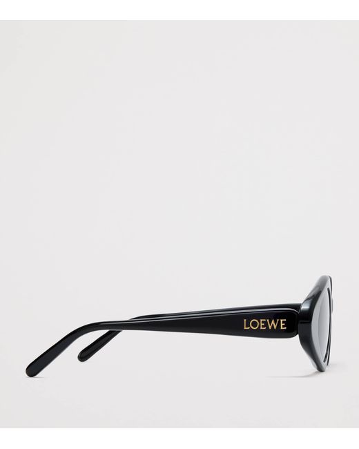 Loewe Black Acetate Triangle Slim Sunglasses for men