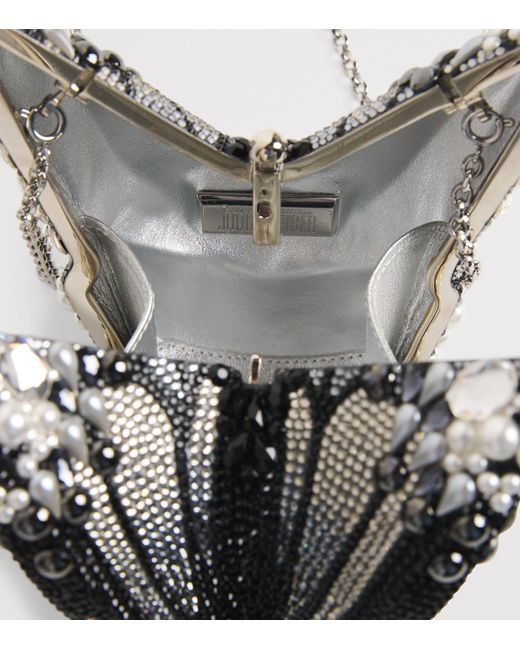 Judith Leiber Gray Embellished Butterfly Clutch Bag