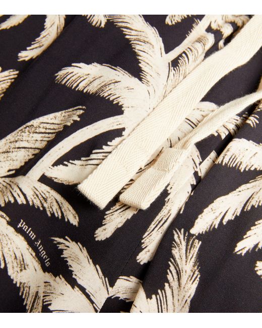 Palm Angels White Palm Print Sweatpants for men