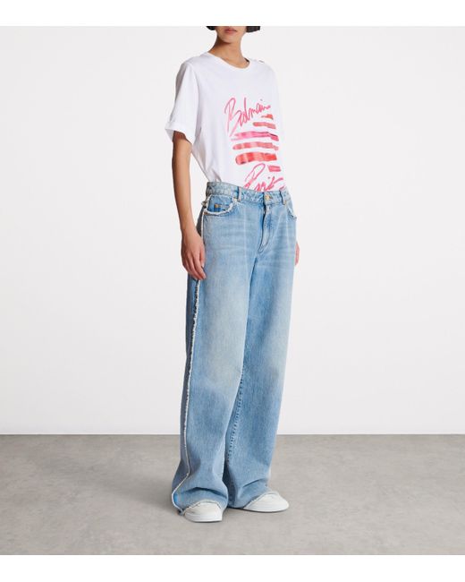 Balmain Blue Straight Jeans