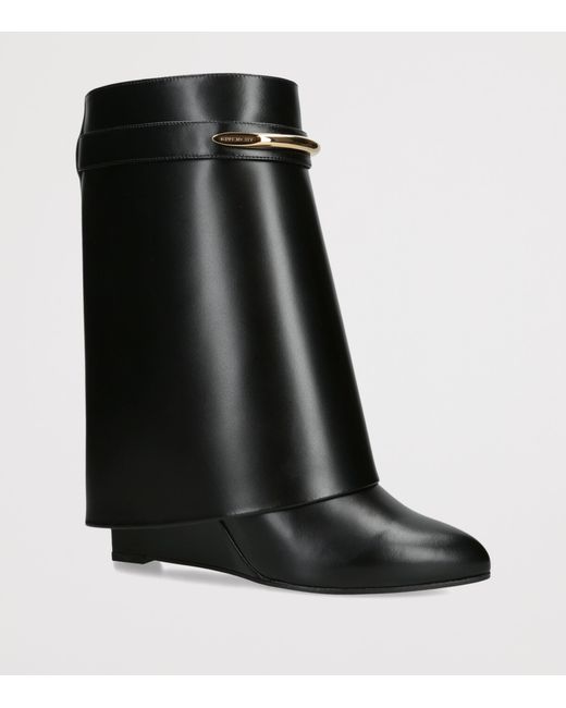 Givenchy Black Leather Shark Ankle Boots 95