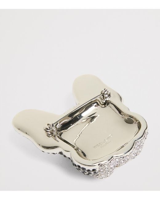Weekend by Maxmara Black Crystal French Bulldog Brooch