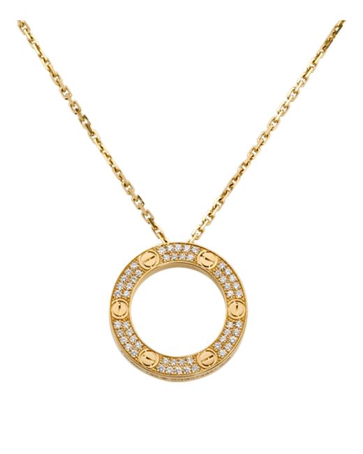 Cartier Metallic And Diamond Love Necklace