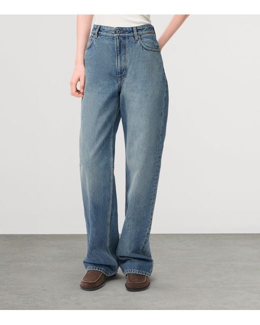 Loewe Blue Anagram Wide-Leg Jeans