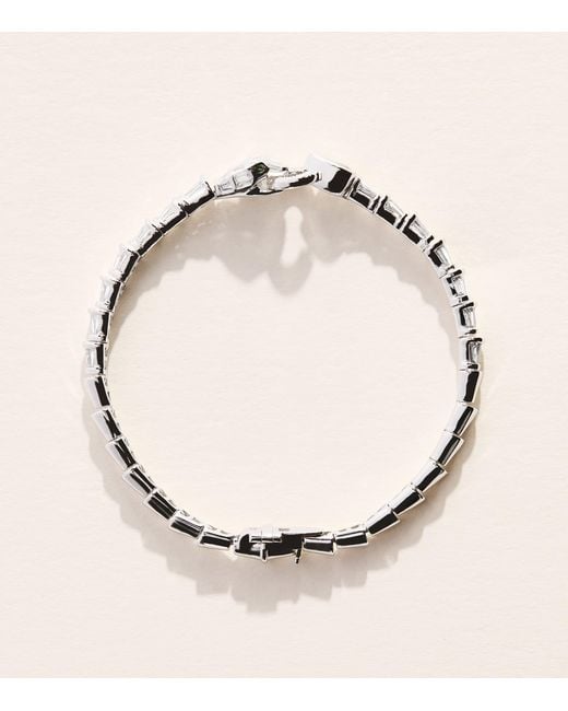 SHAY Metallic Diamond And Garnet Serpentine Bracelet