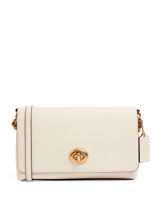 COACH Leather Crosstown Crossbody Bag in Natural Lyst