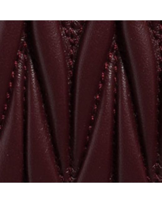 Miu Miu Purple Leather Matelassé Zipped Card Holder