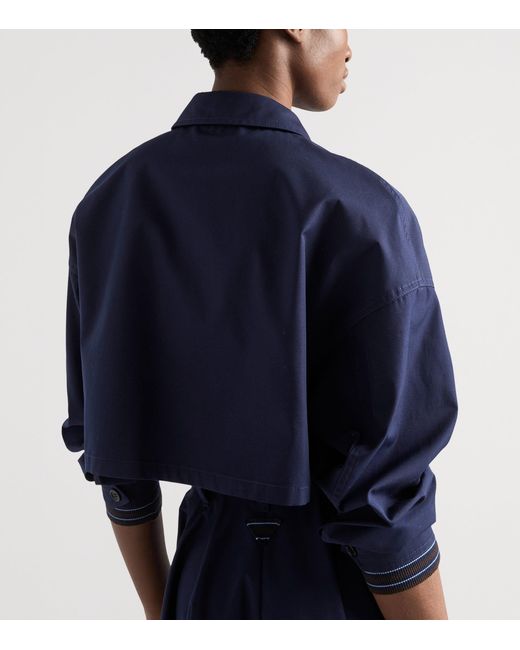 Prada Blue Triangle Shirt Jacket for men