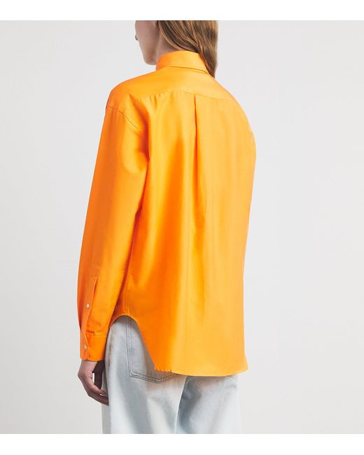 Polo Ralph Lauren Orange Cotton-Silk Relaxed-Fit Shirt