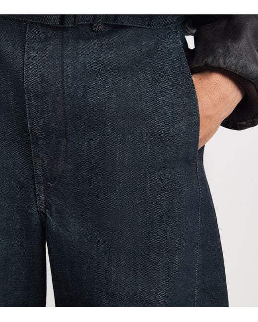 Lemaire Blue Twisted Belted Jeans for men