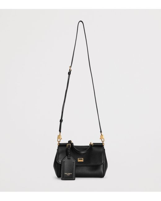 Dolce & Gabbana Black Plongé Calfskin My Sicily Cross-Body Bag