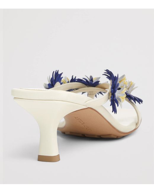 Bottega Veneta White Lambskin Embellished Thong Sandals 50