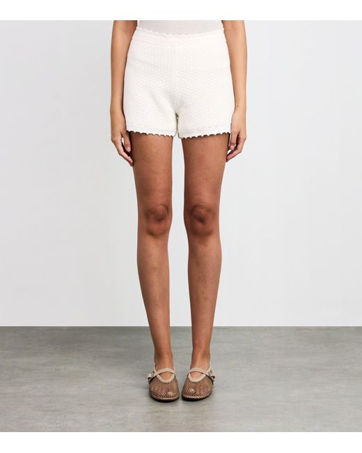 Posse White Knitted Helena Shorts
