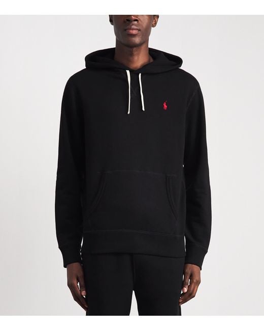Polo Ralph Lauren Black Double-Knit Logo Hoodie for men