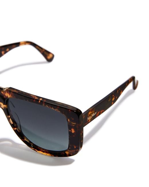 Max Mara Black Geometric Sunglasses