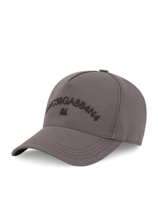 Dolce & Gabbana Brown Embroidered Logo Baseball Cap for men