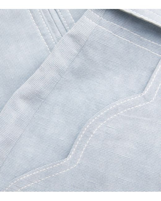 Claudie Pierlot Blue Belted Denim Shorts