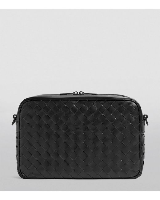 Bottega Veneta Black Medium Leather Cassette Camera Bag for men