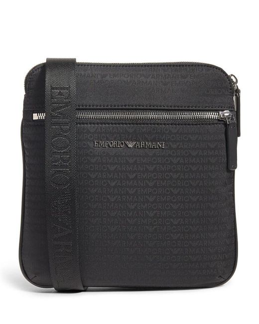 Emporio Armani Black Logo Cross-Body Bag for men