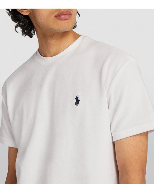 Polo Ralph Lauren White Terry Towelling Logo T-shirt for men