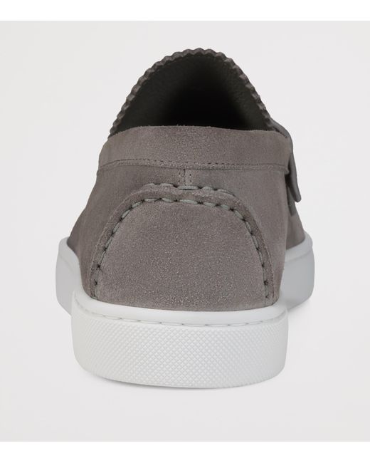 Christian Louboutin Gray The Harold I Suede Loafers