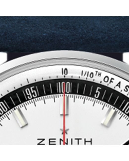 Zenith Blue Stainless Steel Chronomaster Original Watch 38mm for men
