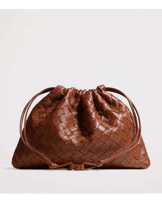 Bottega Veneta Brown Leather Dustbag Shoulder Bag