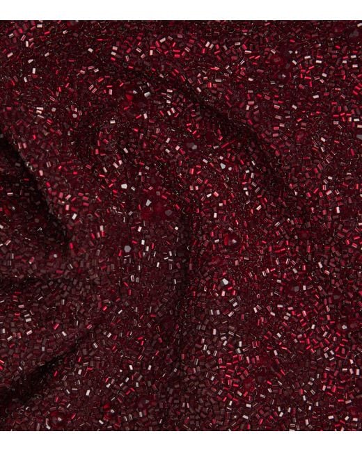 Clio Peppiatt Red Crystal Mini Dress