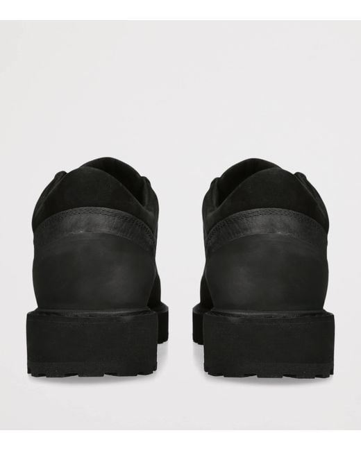 Diemme Black Leather Cornaro Low-Top Boots for men