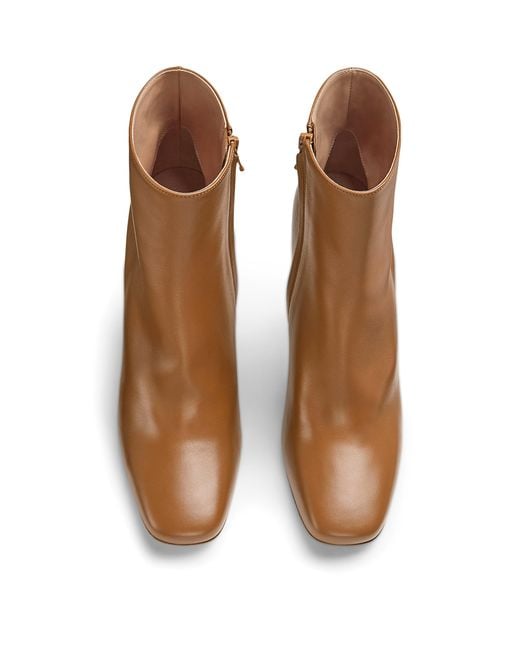 Bottega Veneta Brown Calfskin Heeled Ankle Boots 90