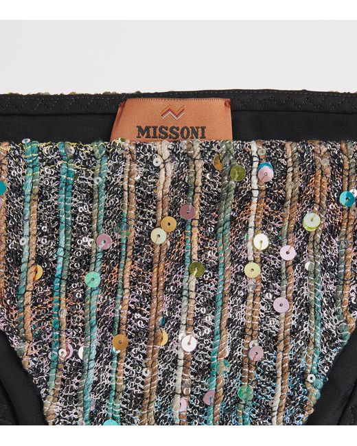 Missoni Metallic Sequin Triangle Bikini