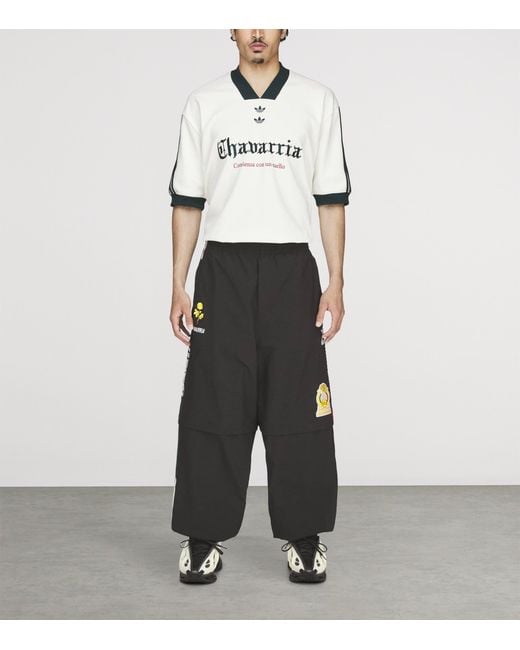 Willy Chavarria Black X Adidas Originals Anthem Oversized Sweatpants for men