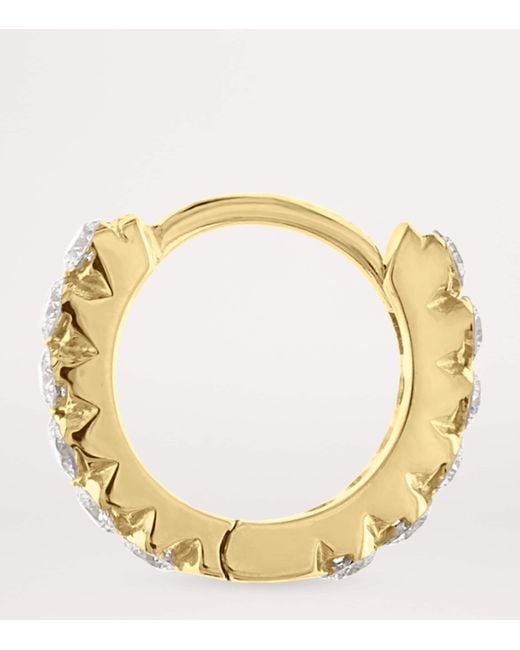 Maria Tash Metallic Invisible Set Diamond Eternity Hoop Earring