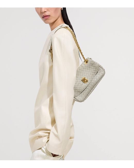 Bottega Veneta Gray Baby Leather Madison Shoulder Bag