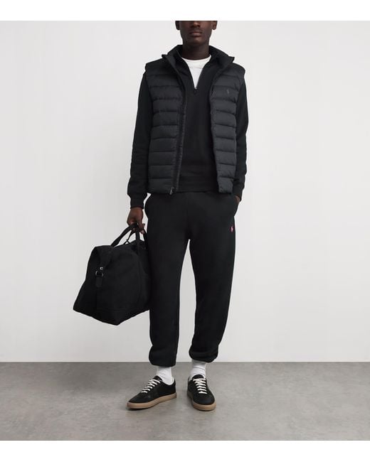 Polo Ralph Lauren Black Cotton-Blend Logo Sweatpants for men