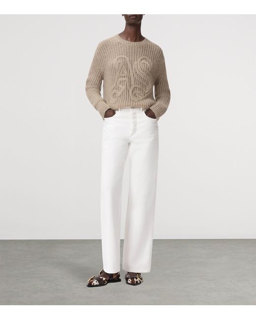 AllSaints Natural Wool-Blend Chain Sweater