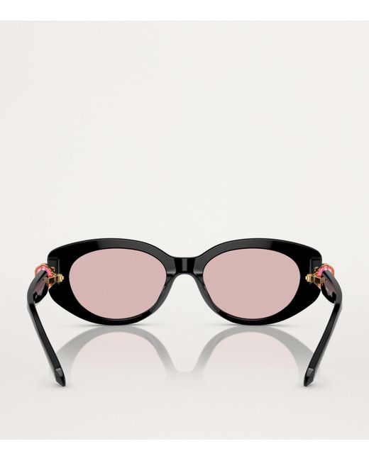 Swarovski Black Oval Sk6002 Sunglasses