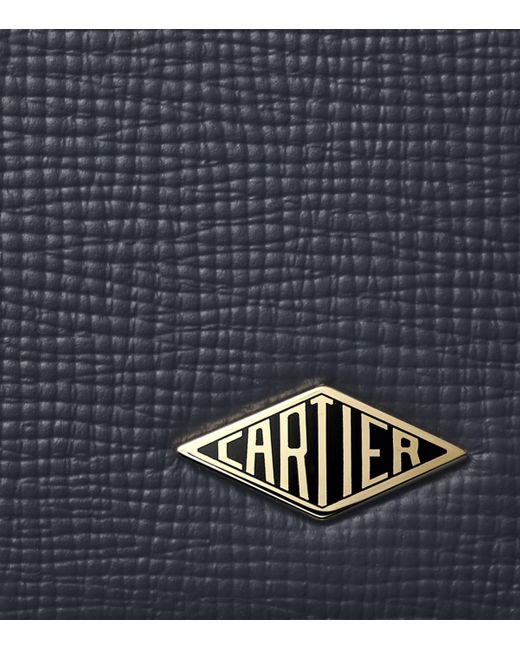 Cartier Blue Leather Losange Bifold Card Holder for men