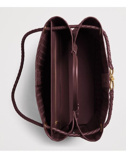 Bottega Veneta Purple Large Leather Andiamo Shoulder Bag