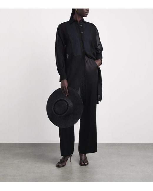 Eleventy Gray Cotton Longline Dress Shirt